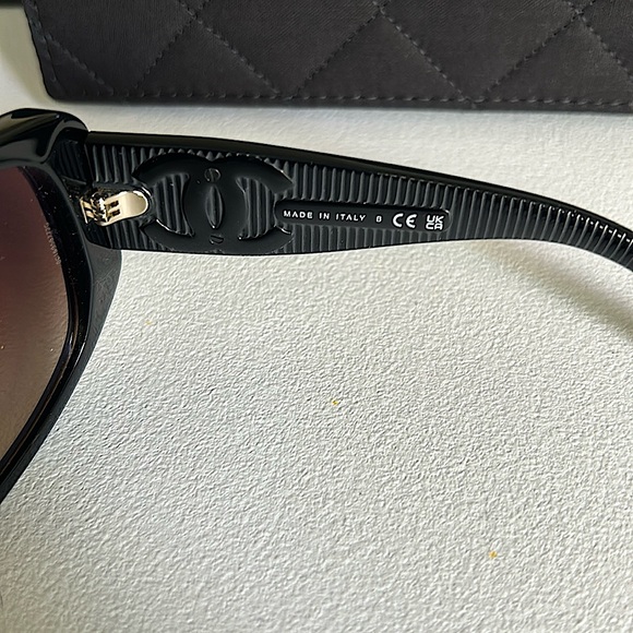 Authentic Chanel Shield Classic Black Sunglasses. - Picture 6 of 8